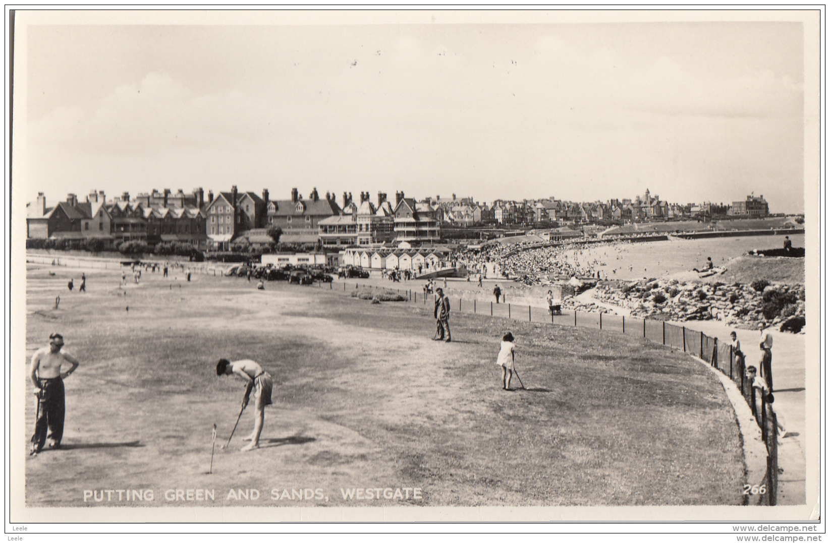 CH63. Vintage Postcard. Putting Green And Sands, Westgate, Kent. - Other & Unclassified