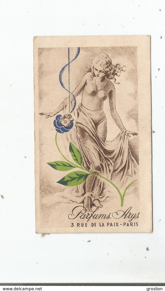 PARFUMS ARYS PARIS CARTE PARFUMEE ANCIENNE - Vintage (until 1960)