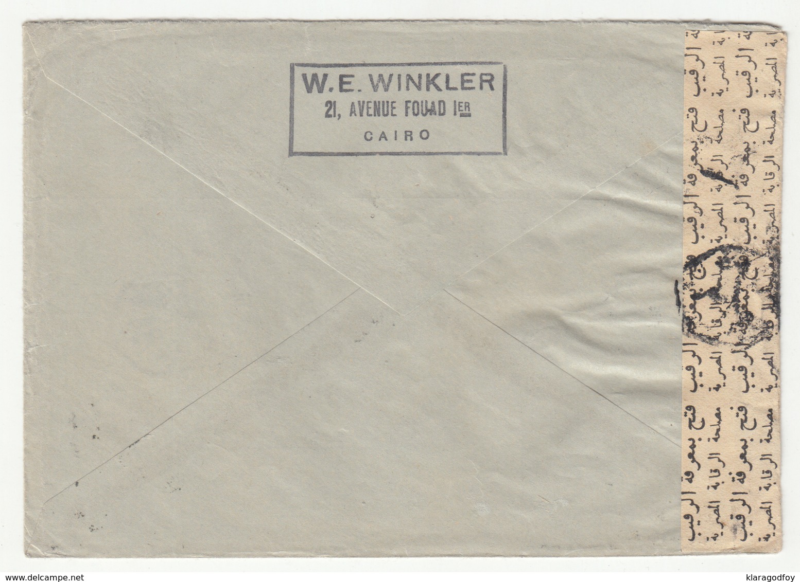 Winkler Company Letter Cover Travelled Air Mail 1949 To Switzerland - Censored B181025 - Covers & Documents