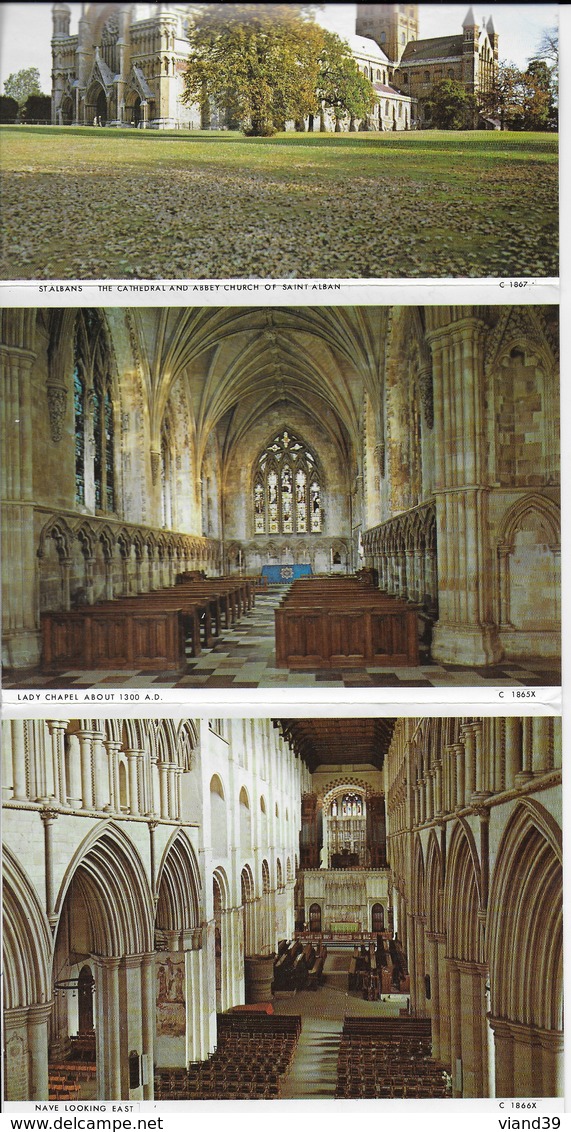 St Albans Cathedral : Six Pictures In Colour - Lettercard - Hertfordshire