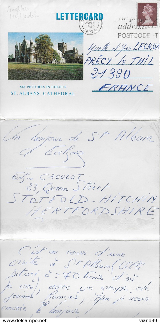 St Albans Cathedral : Six Pictures In Colour - Lettercard - Hertfordshire