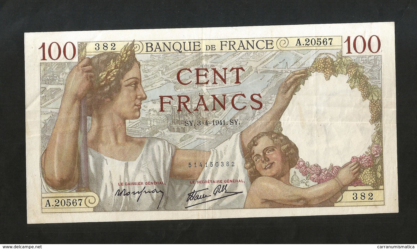 FRANCE - BANQUE De FRANCE - 100 Francs "SULLY" - ( SY 3 - 4 - 1941  ) - 100 F 1939-1942 ''Sully''