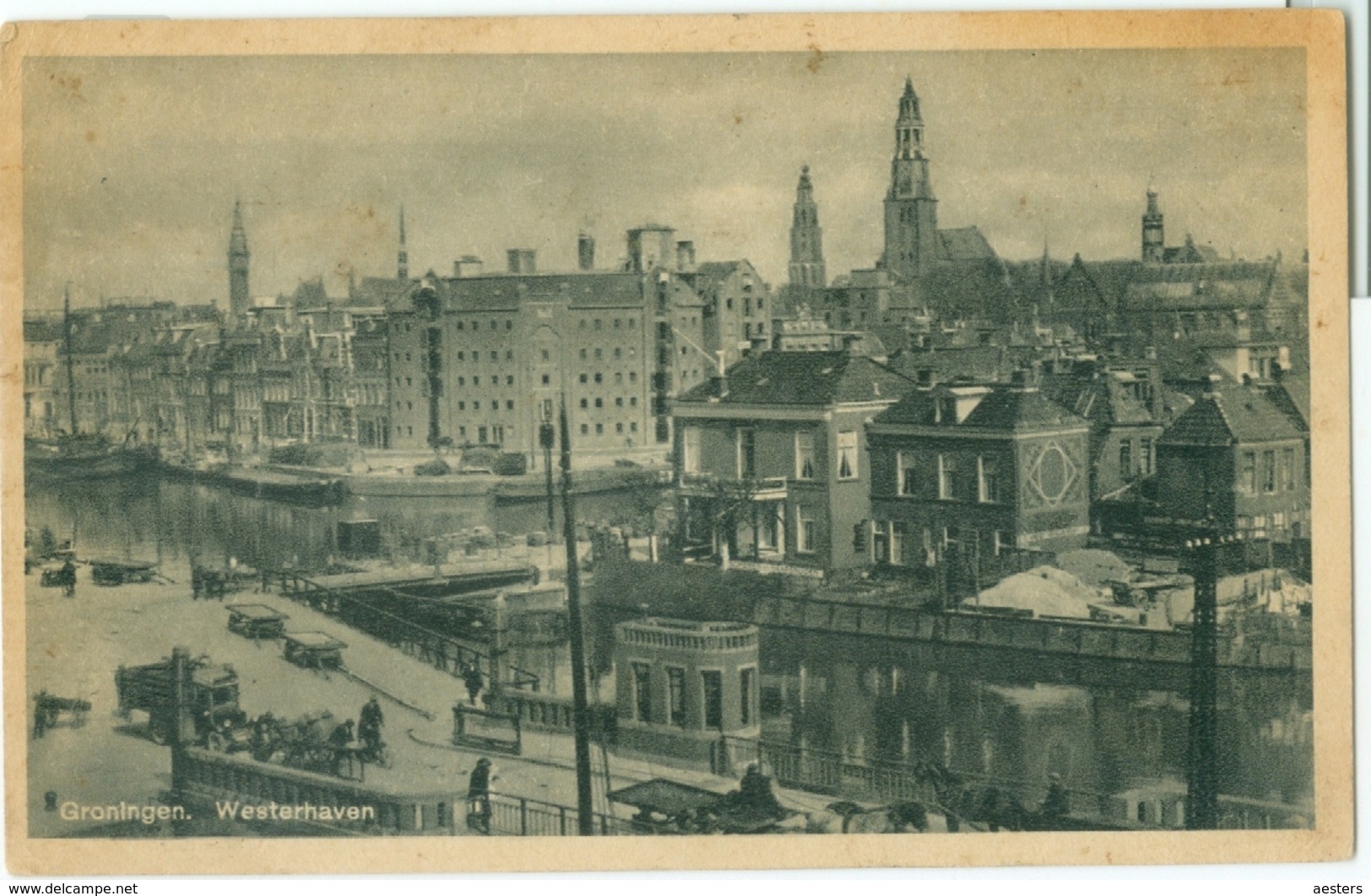 Groningen 1947; Westerhaven - Gelopen. (Noord Ned. Groothandel - Groningen) - Groningen