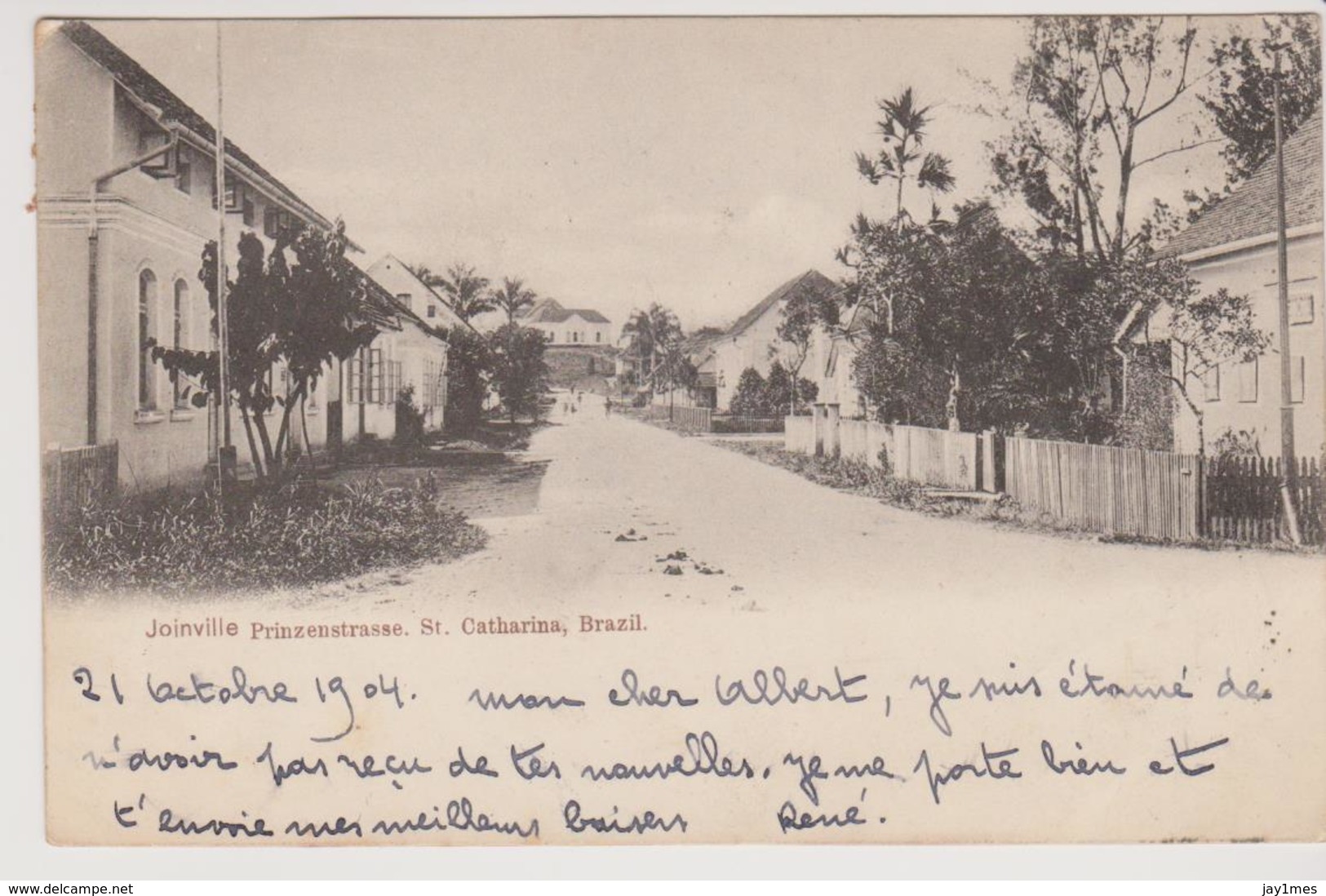 Cpa Brazil Bresil Joinville St Catharina 1904 - Florianópolis