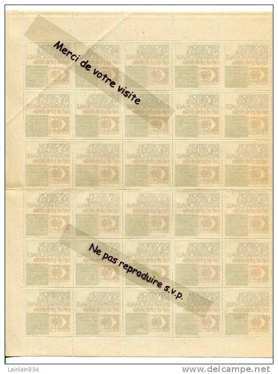 - Feuille De 30 Timbres Bordeaux,  Exposition Philatélique  Internationale, PARIS, Art Et Philatélie, 1975, TBE, - Expositions Philatéliques