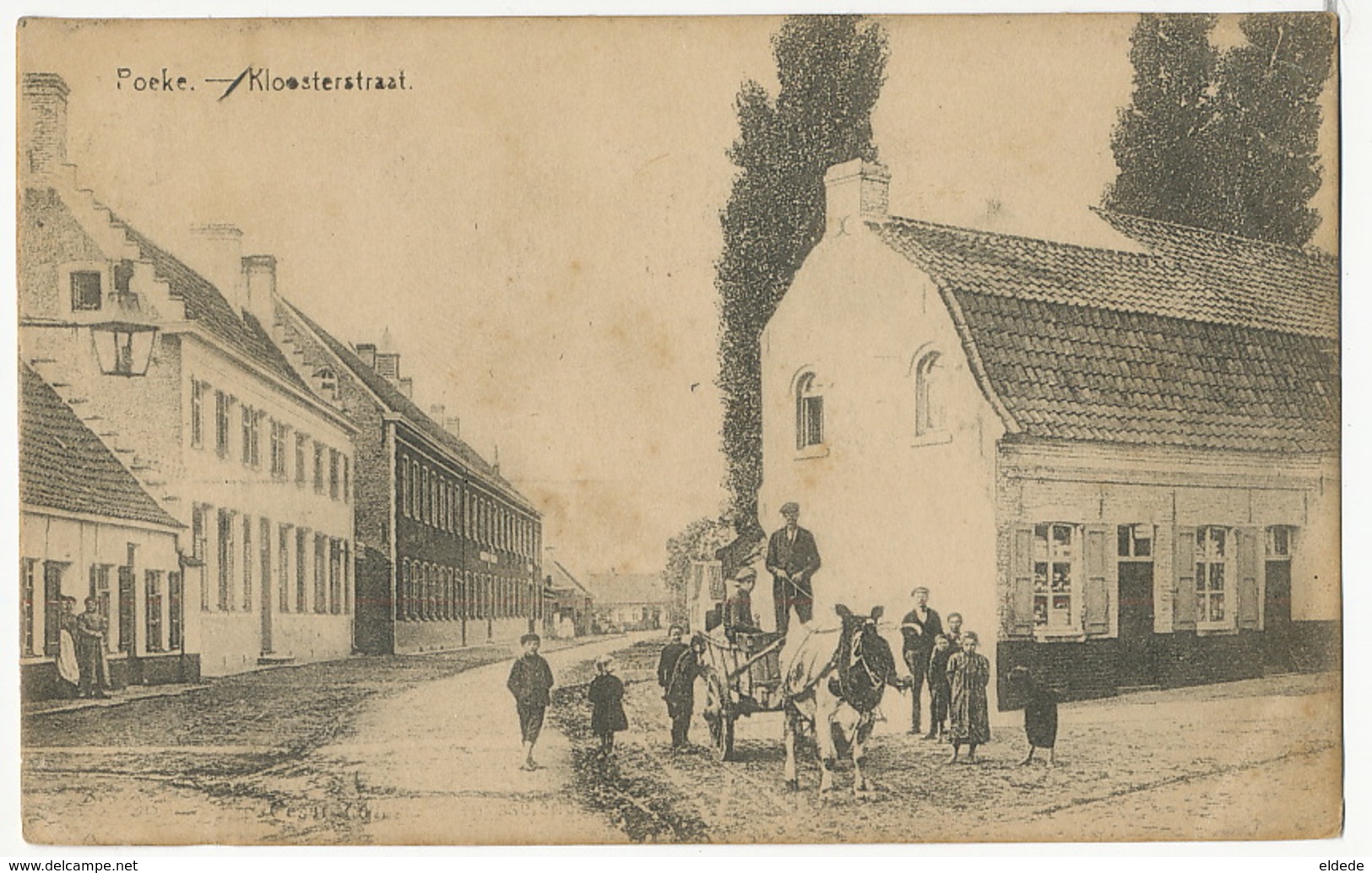 Poeke Aalter Kloesterstraat Attelage De Vache Ox Cart Edit Cesar Standaert Ruysselede - Aalter