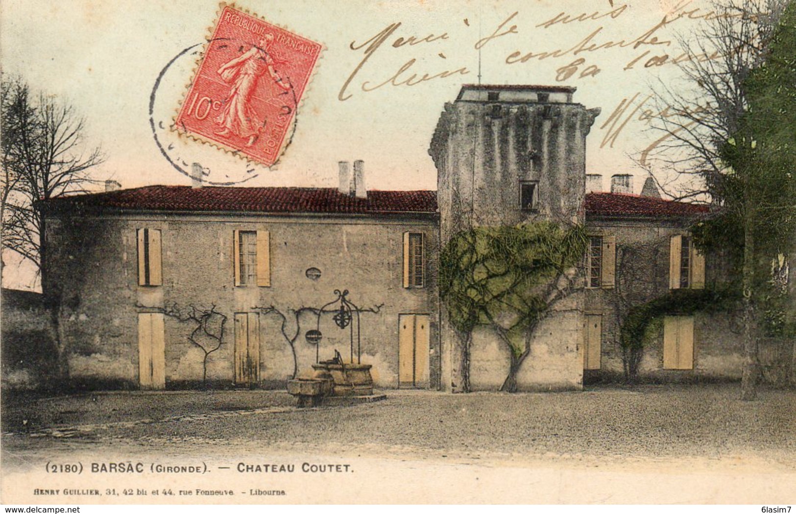 CPA - BARSAC (33) - Aspect Du Château Coutet En 1906 - Otros & Sin Clasificación