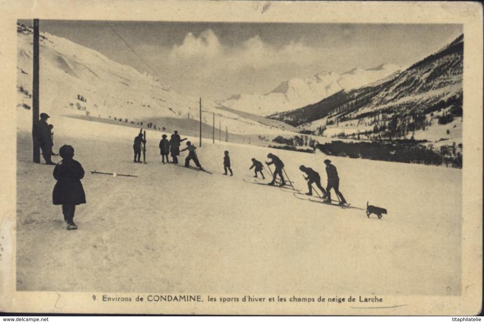 CPA CP Environs De Condamine Les Sports D'hiver Et Les Champs De Neige De Larche 04 Basses Alpes - Autres & Non Classés