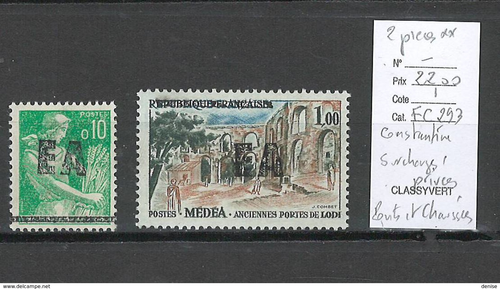 Algérie - EA -- Surcharge Privée De Constantine  - 2 Piéces ** - Unused Stamps
