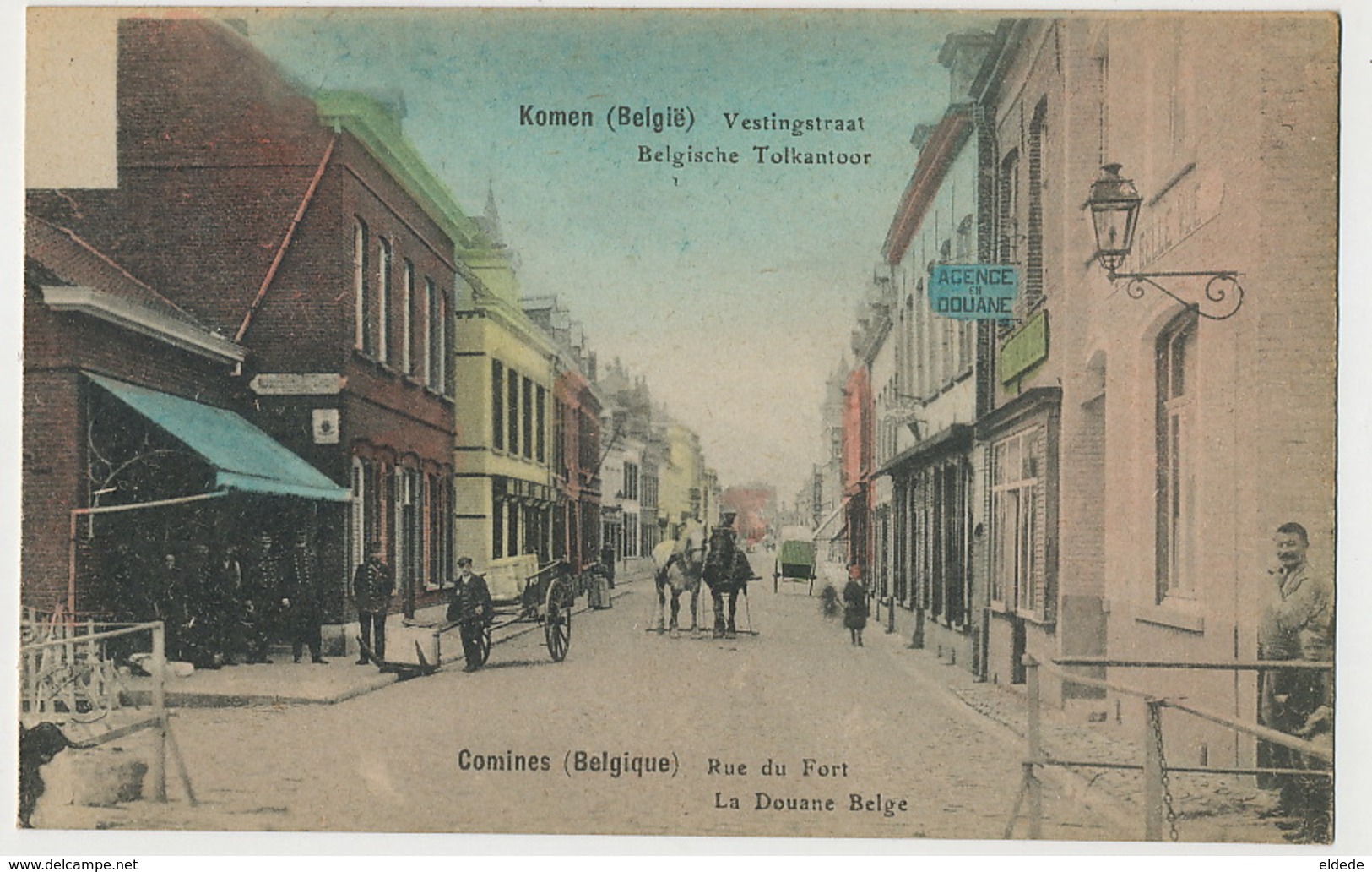 Comines Komen Rue Du Fort Douane Belge Tolkantoor Colorisée - Comines-Warneton - Komen-Waasten