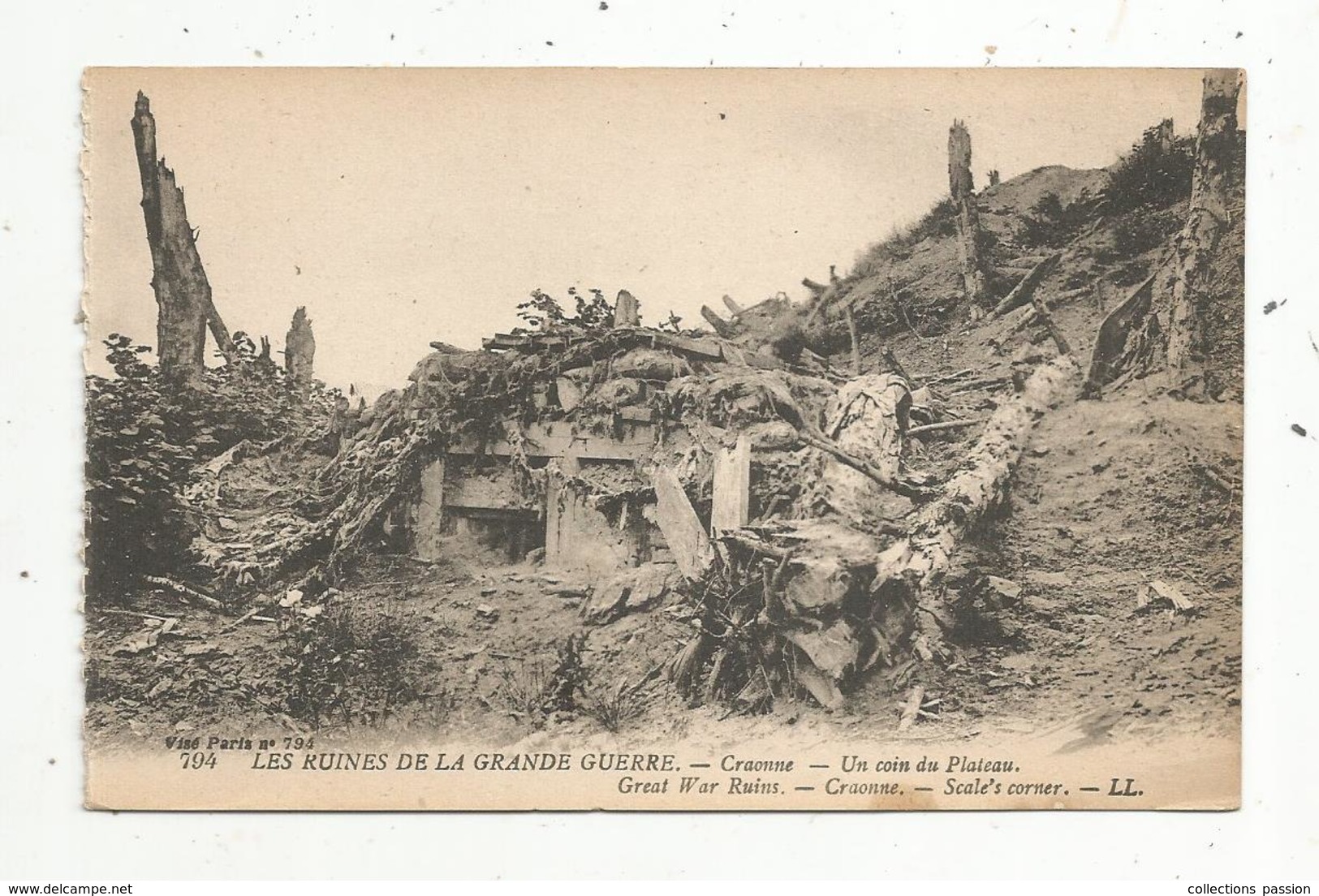 Cp , Militaria , Les Ruines De La Grande Guerre , 1914-18 , CRAONNE , Un Coin Du Plateau , Vierge - Guerre 1914-18