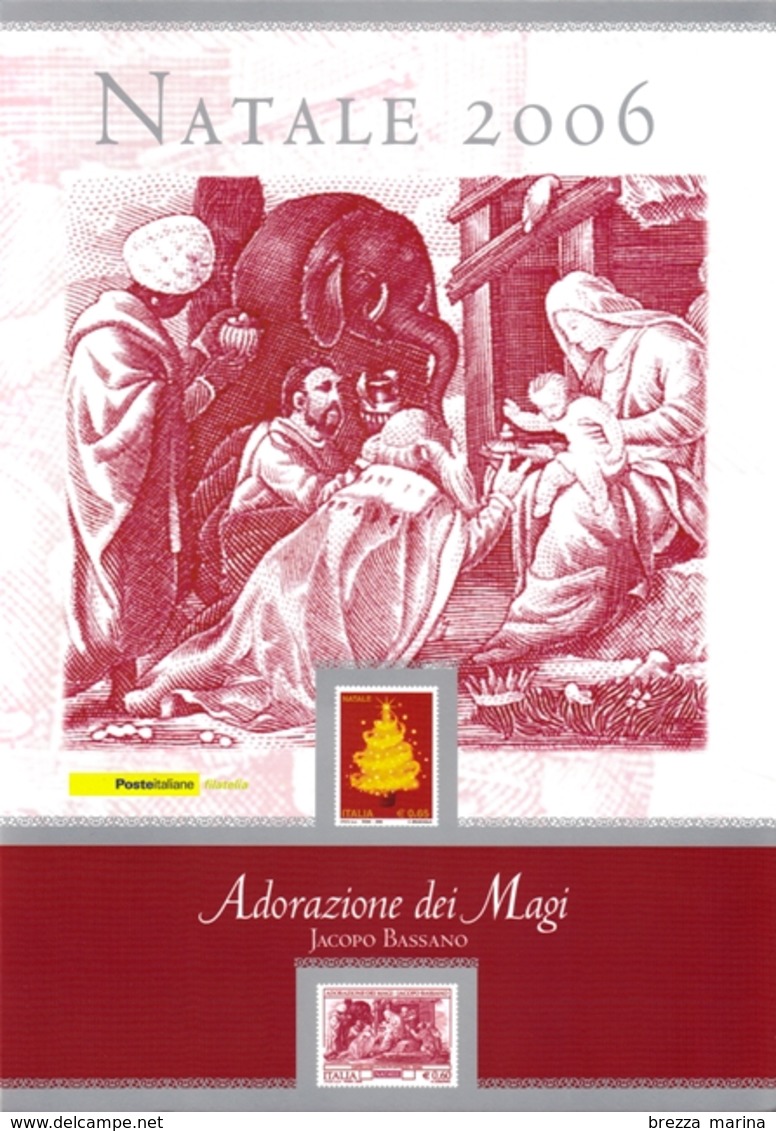 Nuovo - ITALIA - Folder - 2006 - Natale - Adorazione Dei Magi, Dipinto Di Jacopo Bassano - Albero - Folder