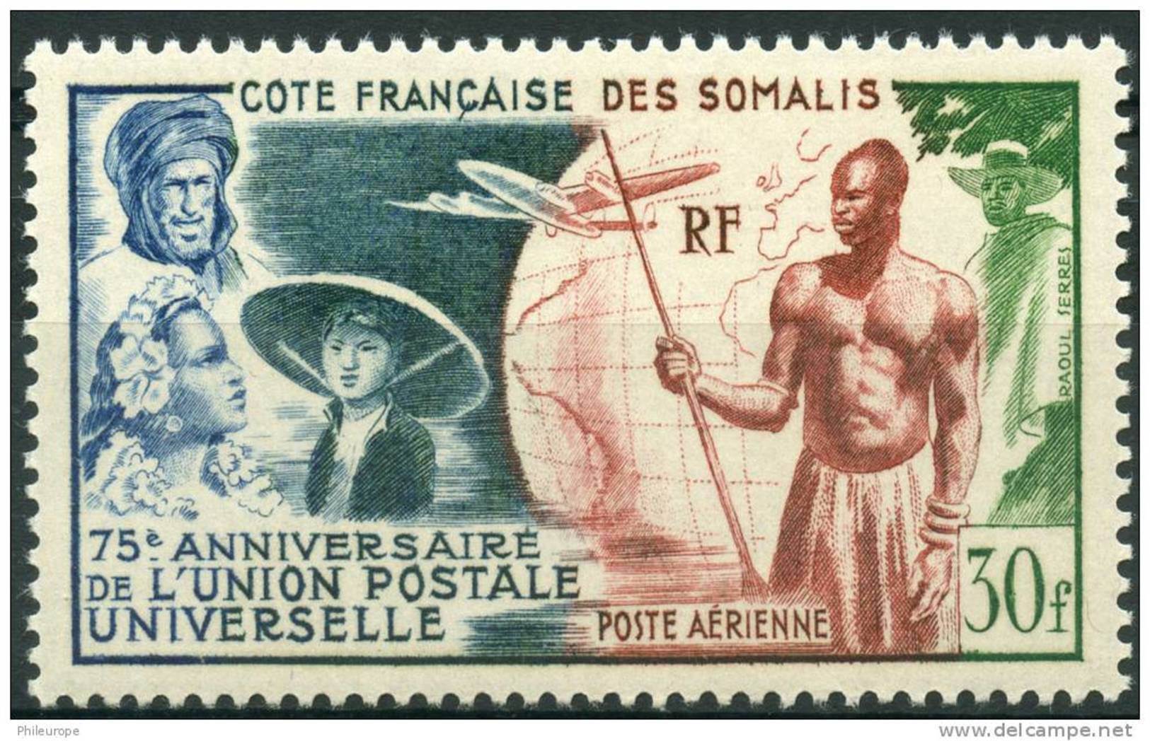 Côte De Somalis (1949) PA N 23 * (charniere) - Autres & Non Classés