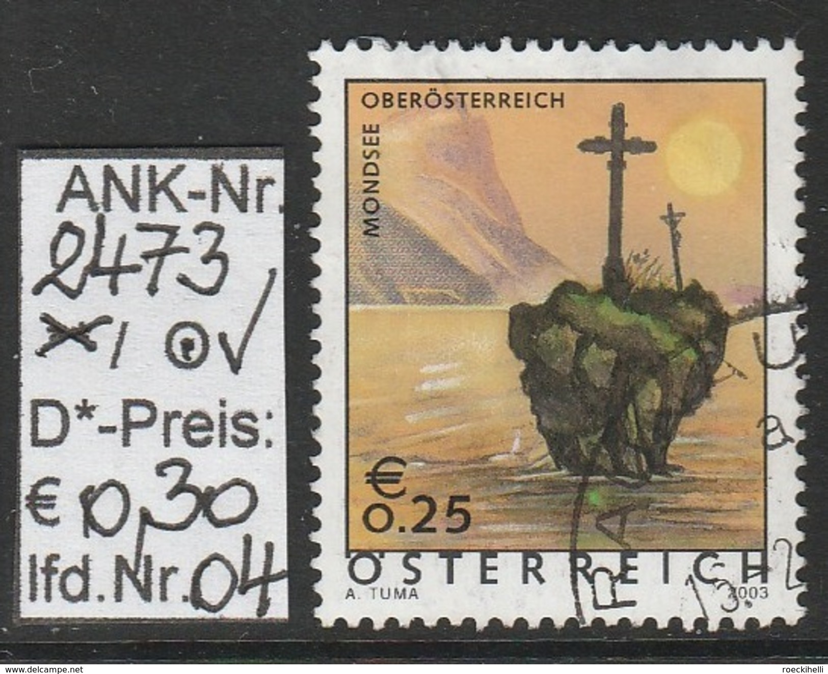 18.7.2003  -  FM/DM "Ferienland Österr.-Kreuzstein Im Mondsee" - O  Gestempelt -  Siehe Scan  (2473o 01-08) - Gebraucht