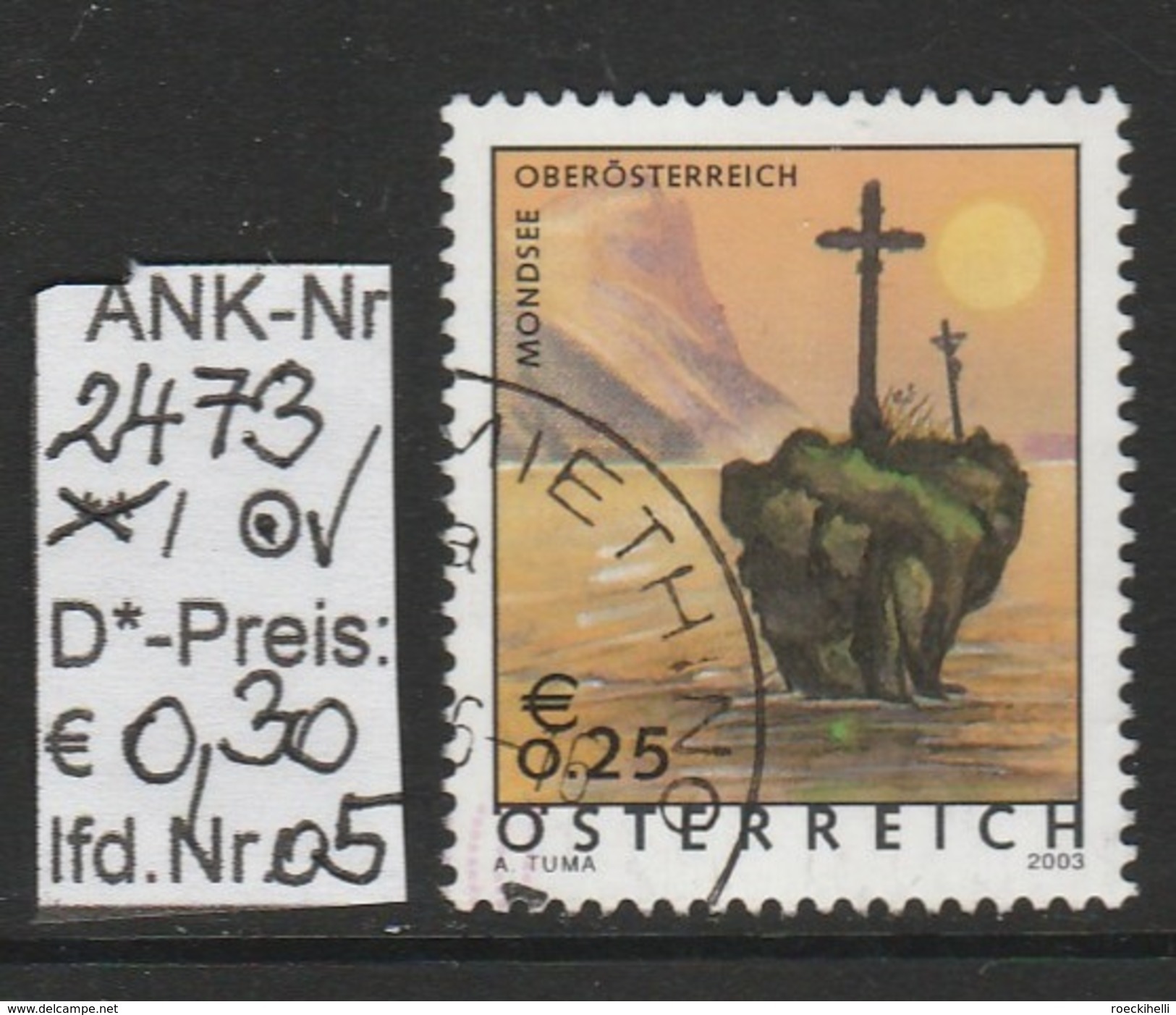 18.7.2003  -  FM/DM "Ferienland Österr.-Kreuzstein Im Mondsee" - O  Gestempelt -  Siehe Scan  (2473o 01-08) - Gebraucht