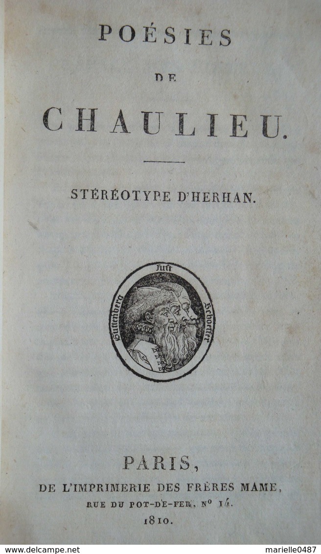 Poésies De Chaulieu 1810 - 1701-1800