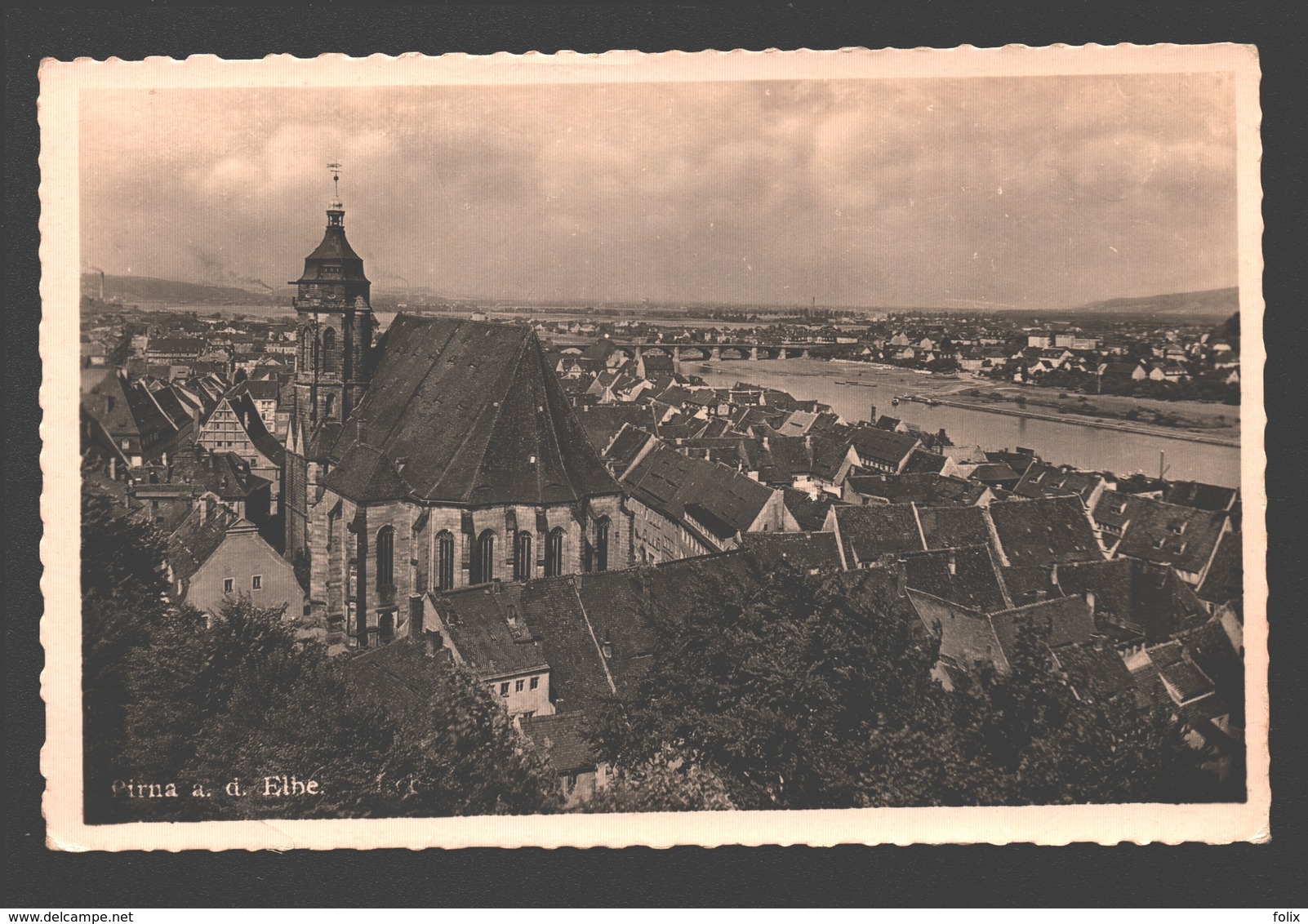 Pirna A. D. Elbe - Totale / Ortansicht - Fotokarte Verlag Hans Andres - 1942 - Pirna