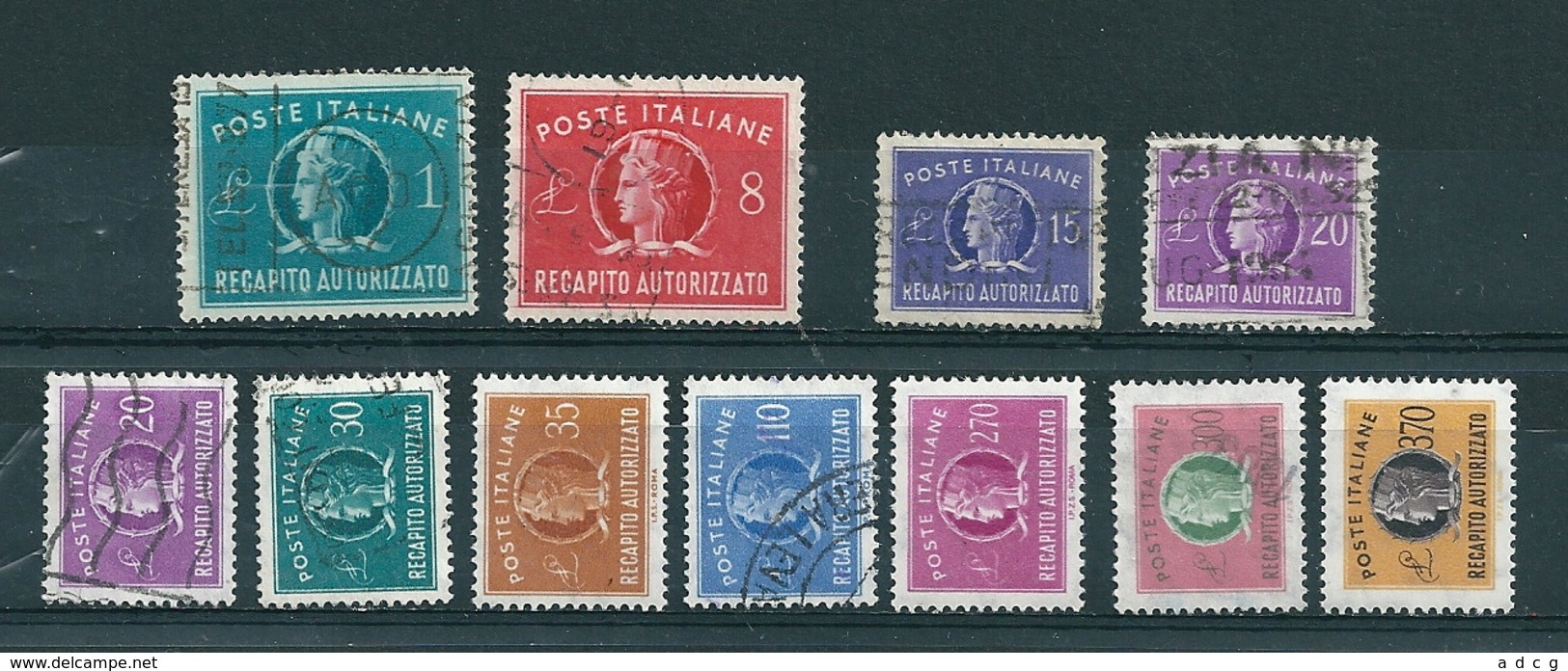 1947 1955  RECAPITO AUTORIZZATO RUOTA E STELLE Serie Completa  USATO - Segnatasse