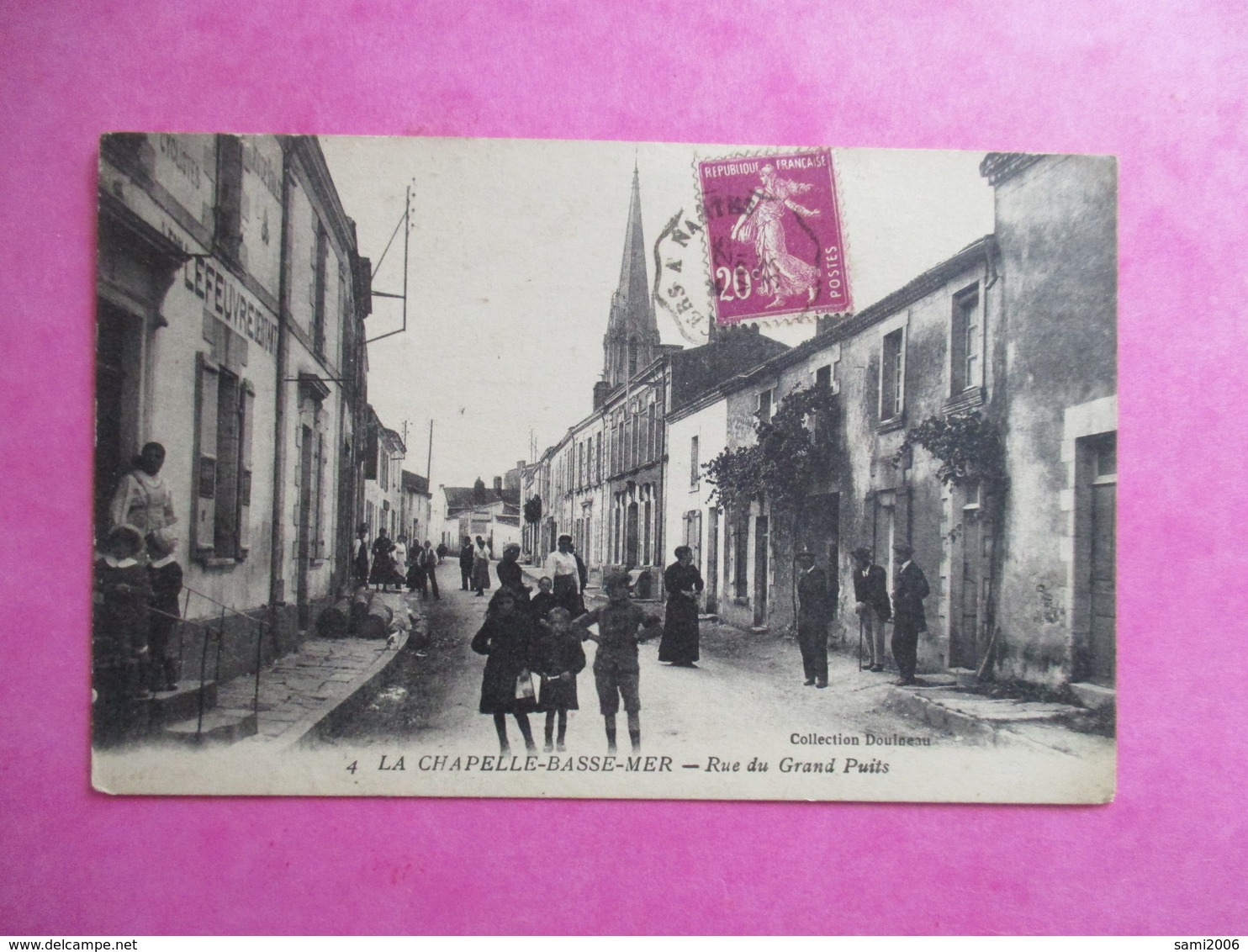 CPA 44 LA CHAPELLE BASSE MER RUE DU GRAND PUITS ANIMEE - La Chapelle Basse-Mer