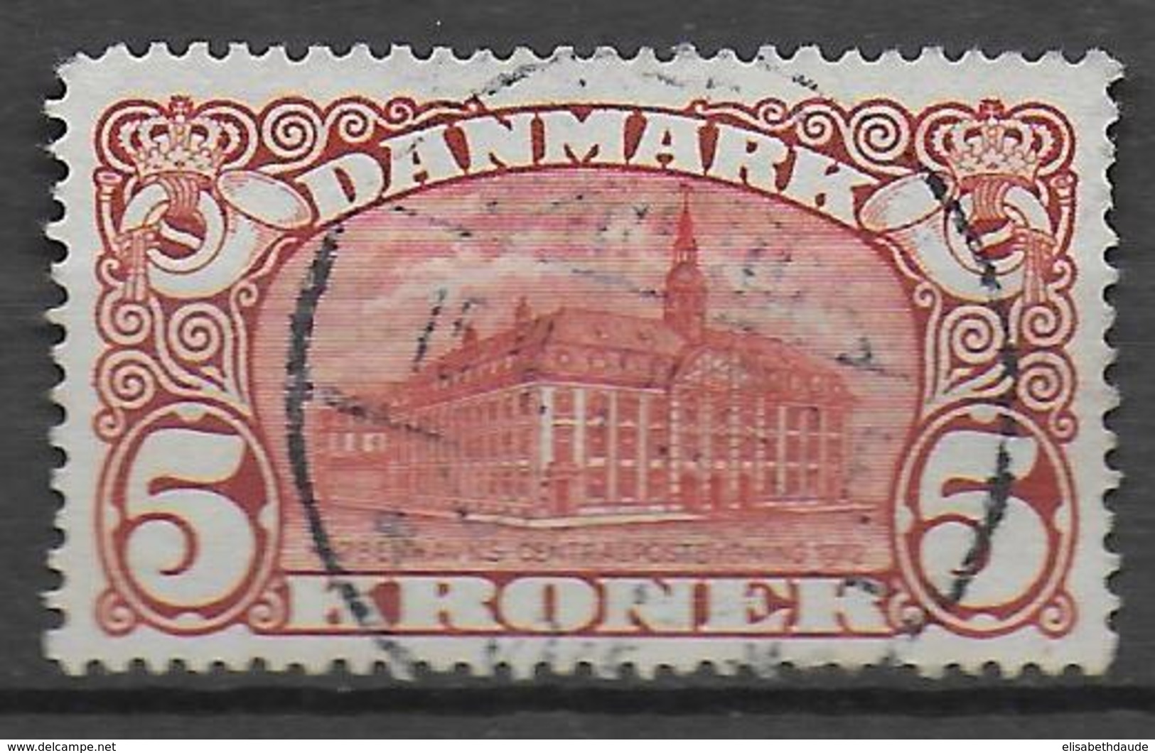 DANEMARK - 1912 - YVERT N° 68 OBLITERE FILIGRANE COURONNE - COTE = 180 EUR. - Gebruikt