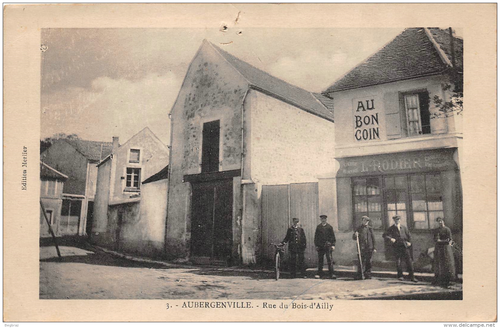 AUBERGENVILLE       RUE DU BOIS D AILLY    EPICERIE MERCERIE RODIER - Aubergenville