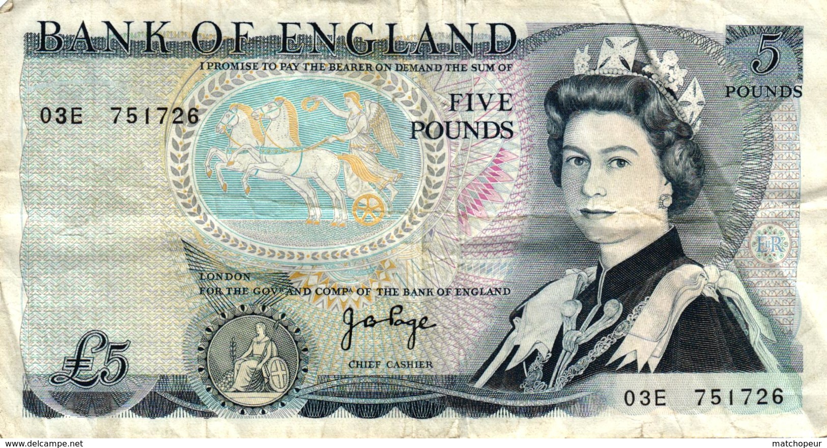 ROYAUME UNI - 5 POUNDS ELIZABETH II - 5 Pounds