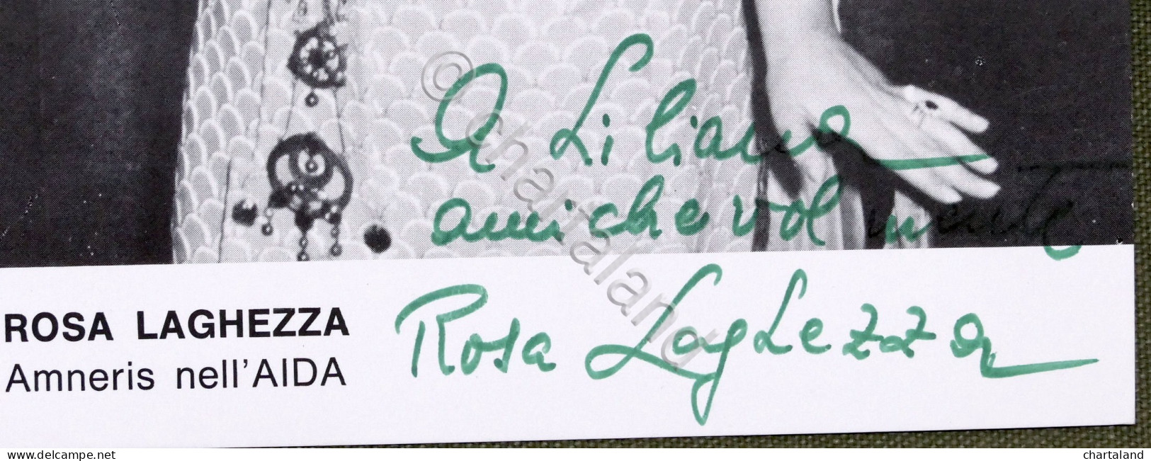 Musica Opera - Autografo Della Cantante Lirica Rosa Laghezza - Anni '80 - Altri & Non Classificati