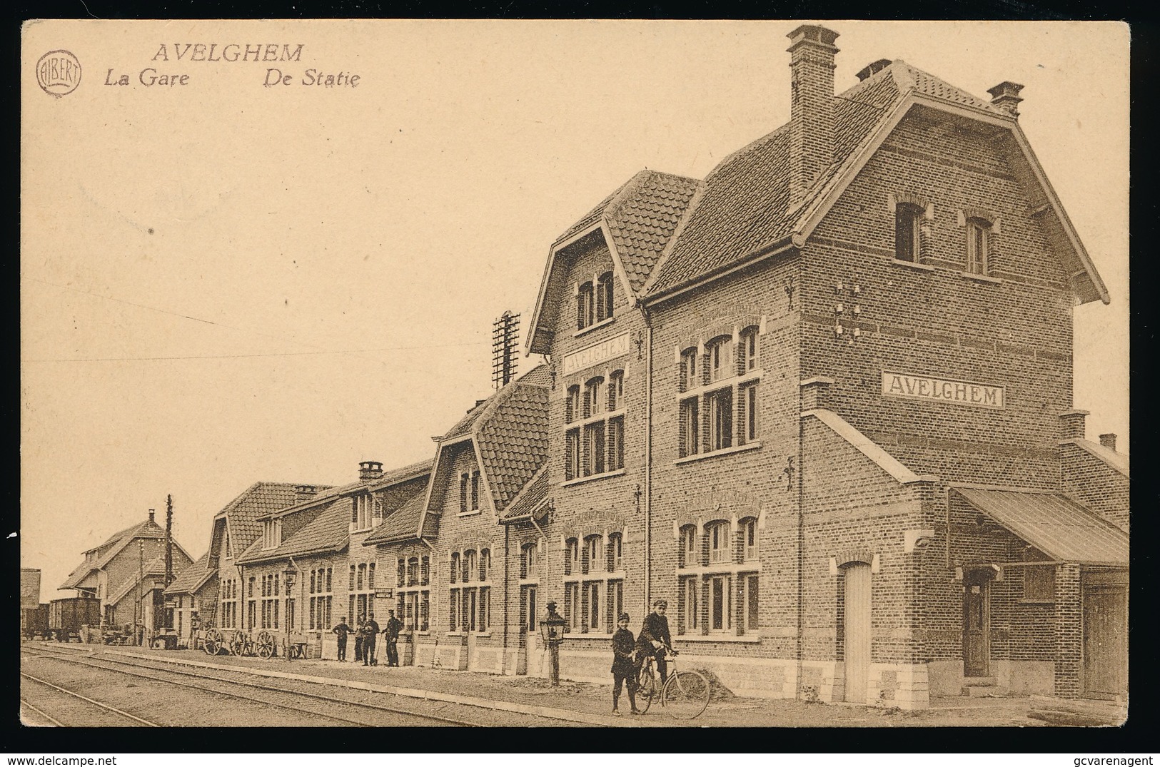 AVELGEM   ==  LA GARE  DE STATIE   MOOIE STAAT  1924 VERZONDEN - Avelgem