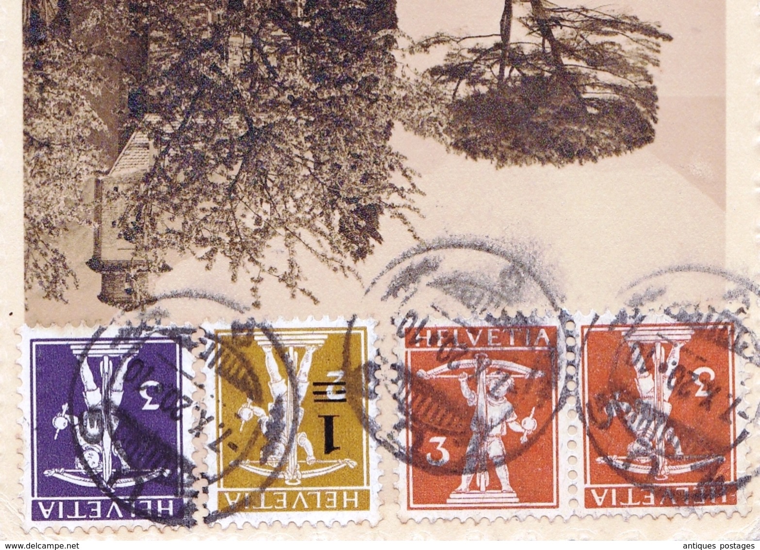Carte Postale Suisse Zoug Zug 1920 Lago Di Lugano Anvers Antwerpen Belgique - Lettres & Documents