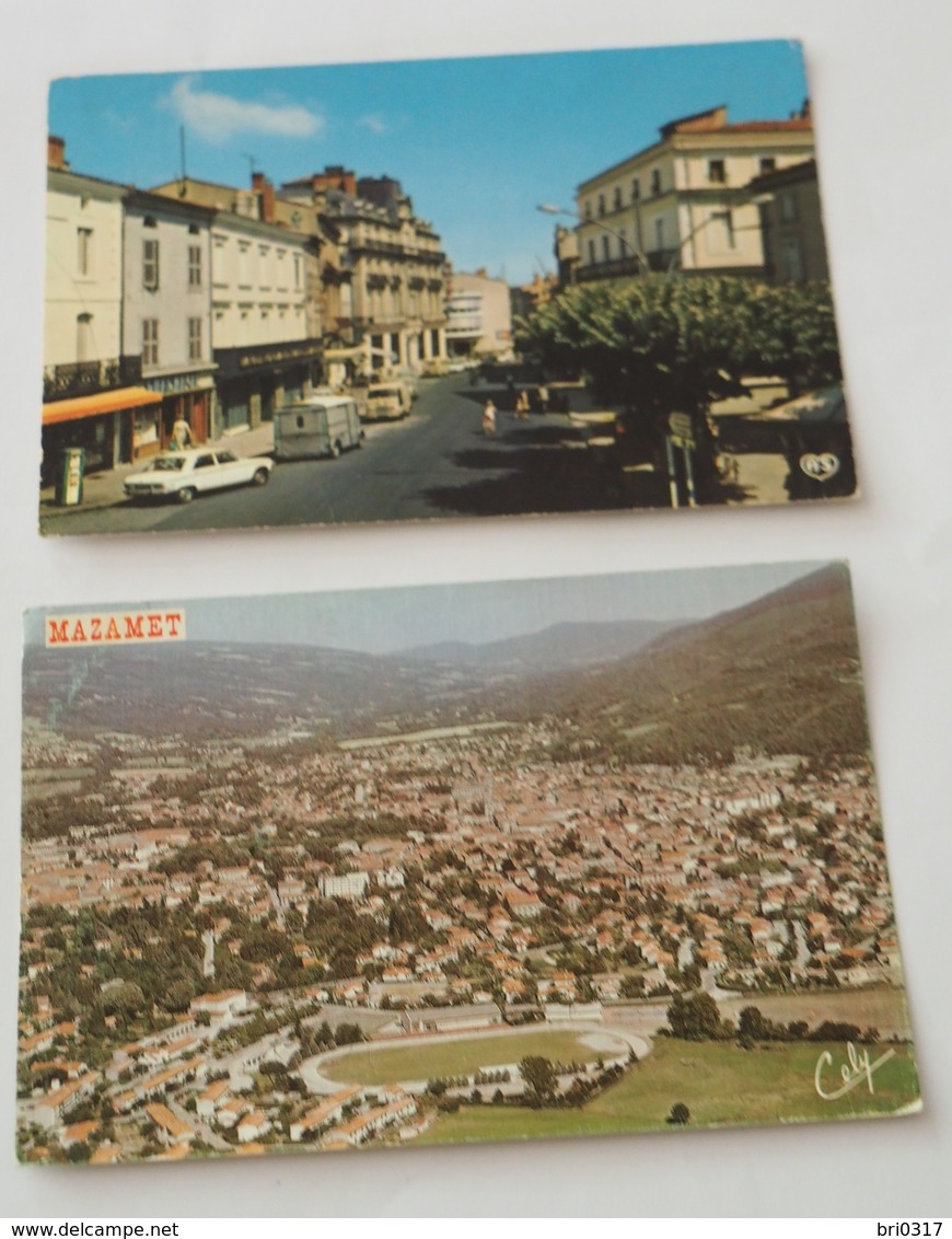 MAZAMET - 81 - Lot De 2 Cartes - Cours René Reille + Vue Générale. - Mazamet