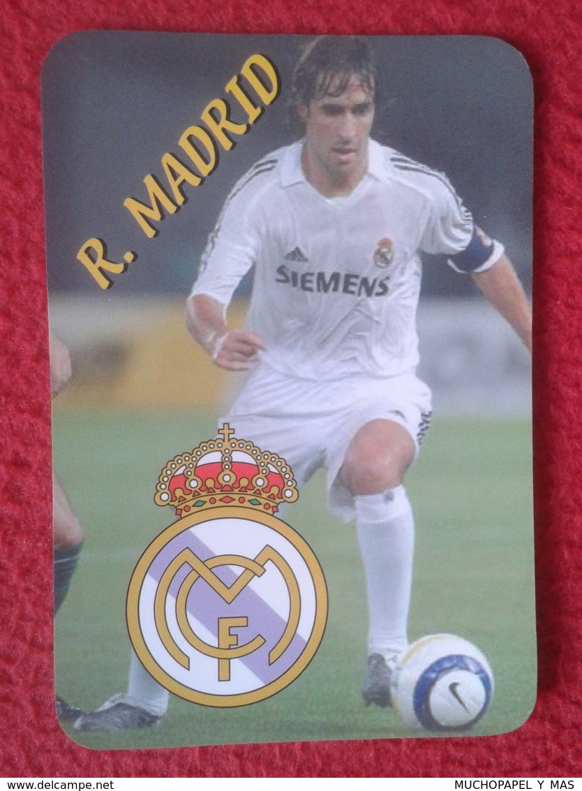 ANTIGUO CALENDARIO OLD CALENDAR DE BOLSILLO MANO 2006 SOCCER FÚTBOL FOOTBALL RAÚL GONZÁLEZ PLAYER REAL MADRID SPAIN VER - Tamaño Pequeño : 2001-...