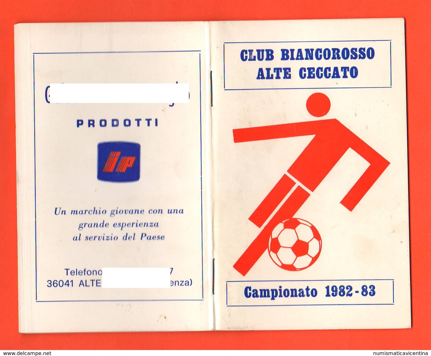 Lanerossi Vicenza Calcio Calendario Campionato Calcio 1982 / 83 Serie C Emesso Dal Club Alte Ceccato Vi - Formato Piccolo : 1981-90