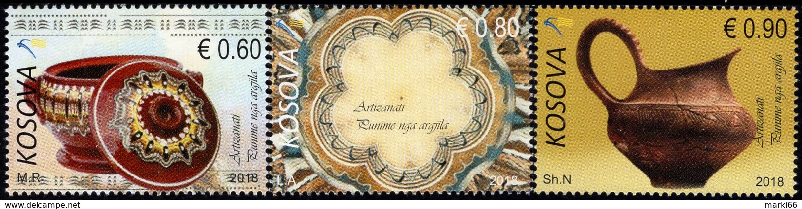 Kosovo - 2018 - Artisan Pottery And Clay Works - Mint Stamp Set - Kosovo