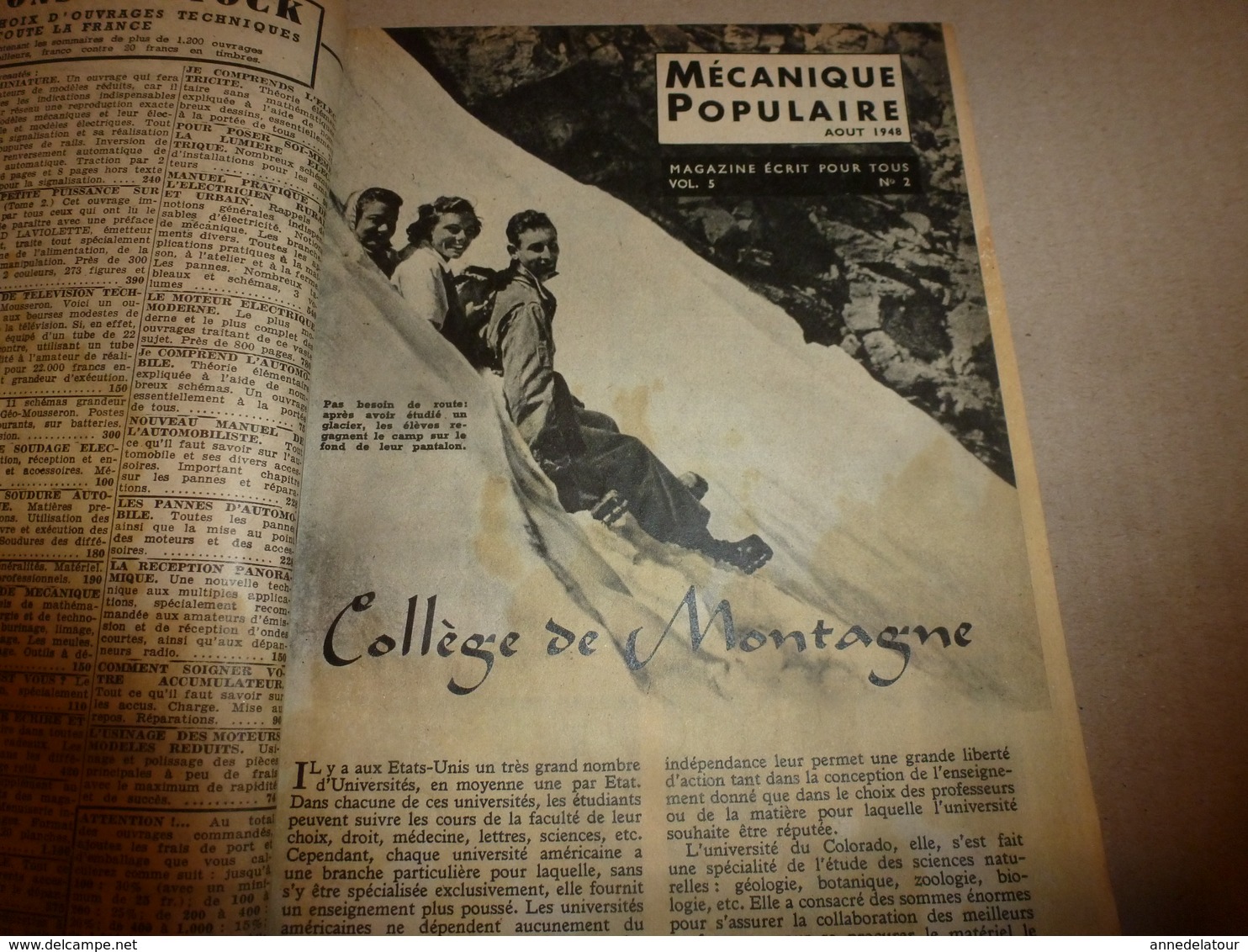 1948 MÉCANIQUE POPULAIRE:Géobotanique Pour Trouver De L'or;Médecin De Poupée;Jardin Sauvage;Faire Un Cruiser-moteur;etc - Otros & Sin Clasificación