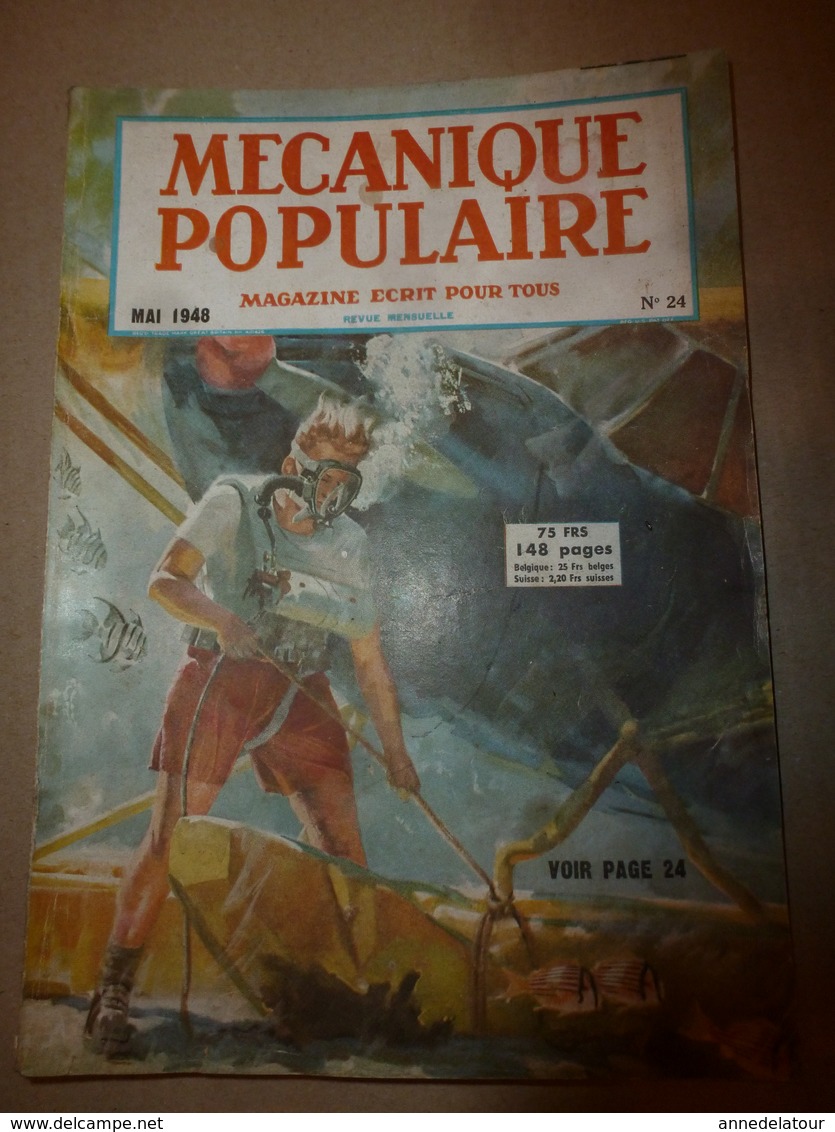 1948 MÉCANIQUE POPULAIRE: Patinage Sur Glace; Etude Des Avalanches; Faire Un Berceau Hollandais;etc - Otros & Sin Clasificación