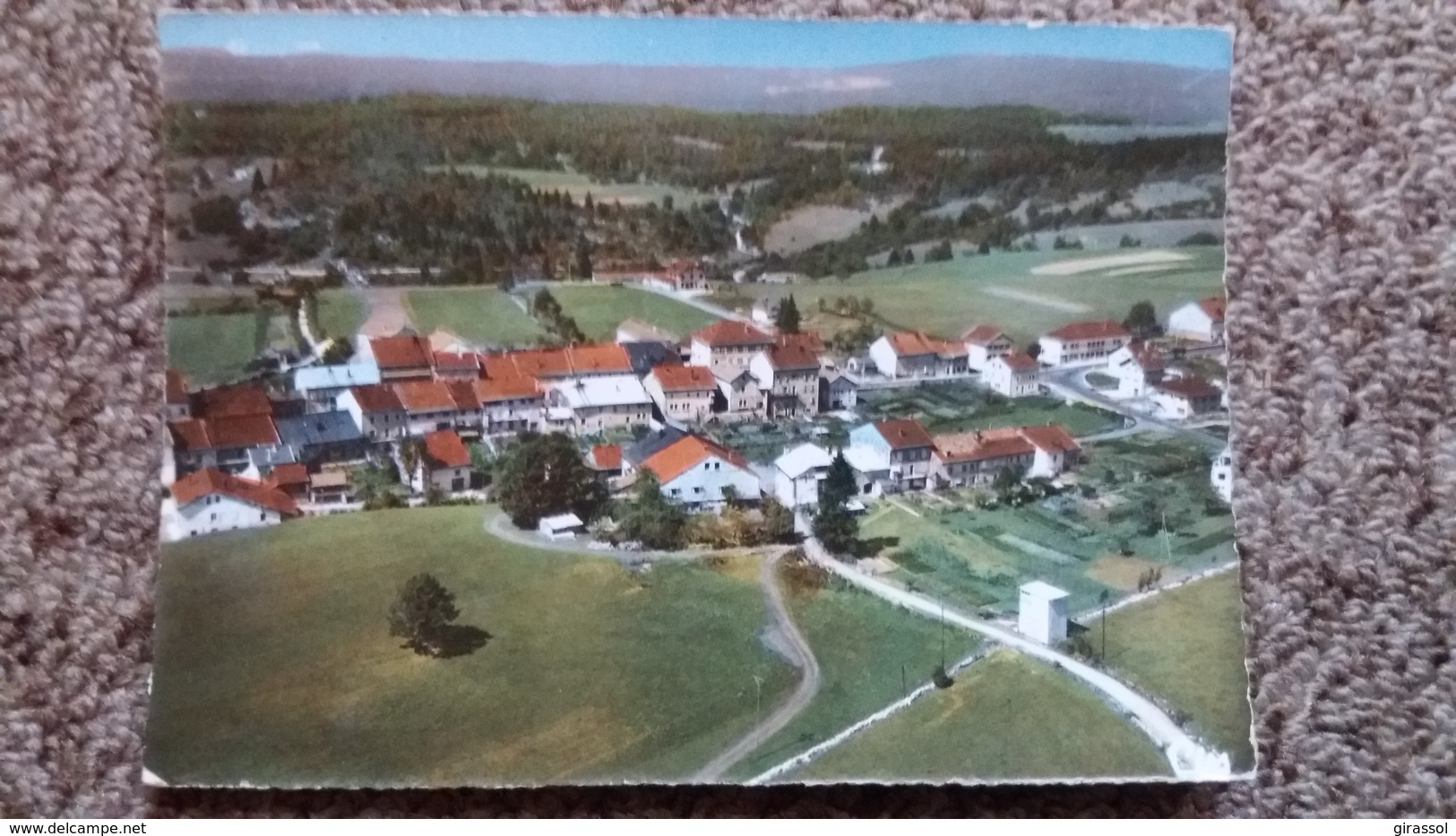 CPSM LONGCHAUMOIS JURA VUE GENERALE AERIENNE AU FOND MAISON D ENFANTS LE NID CIM 1965 - Autres & Non Classés