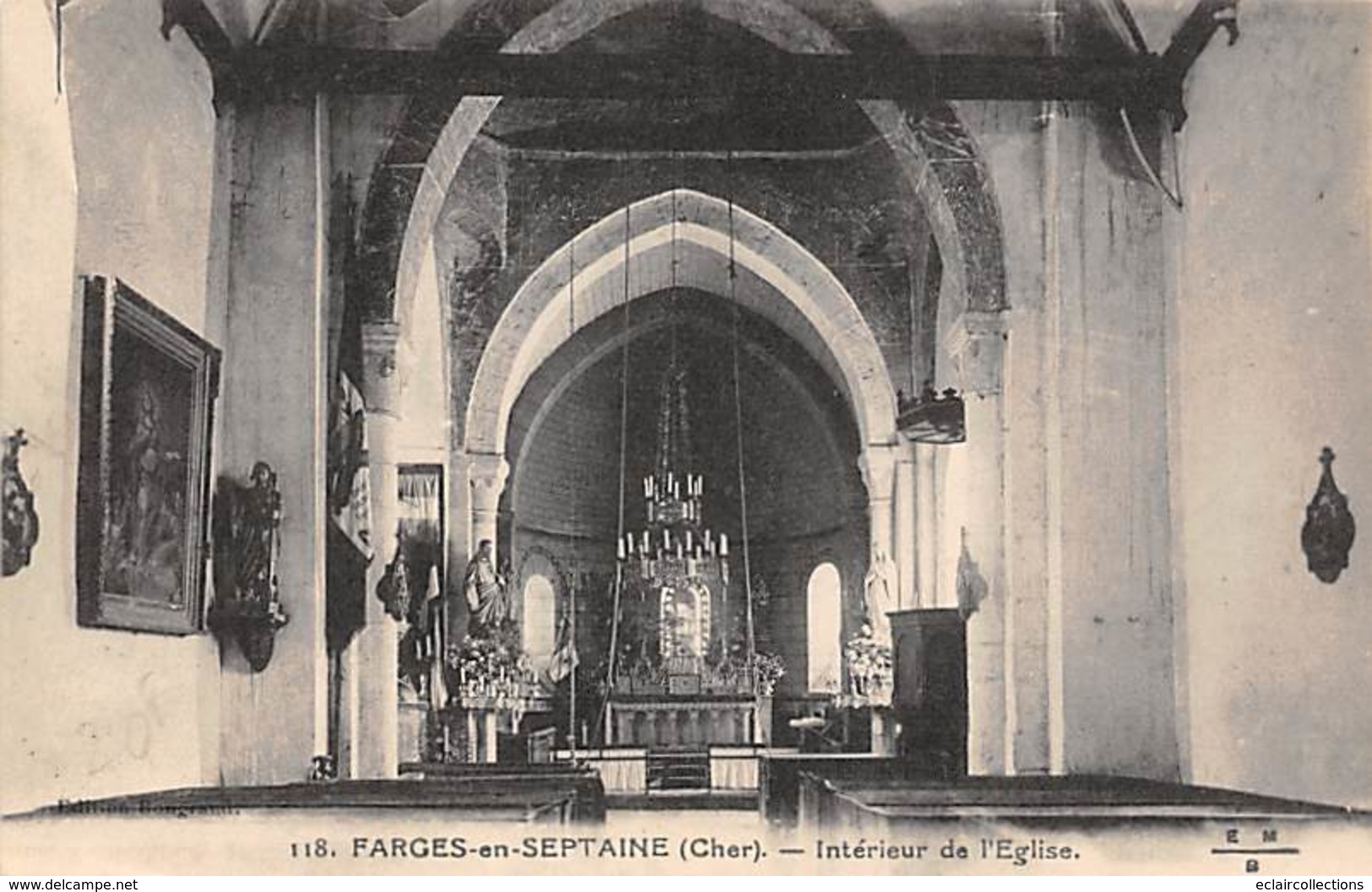 Farges En Septaine        18     Intérieur De L'Eglise       (voir Scan) - Otros & Sin Clasificación