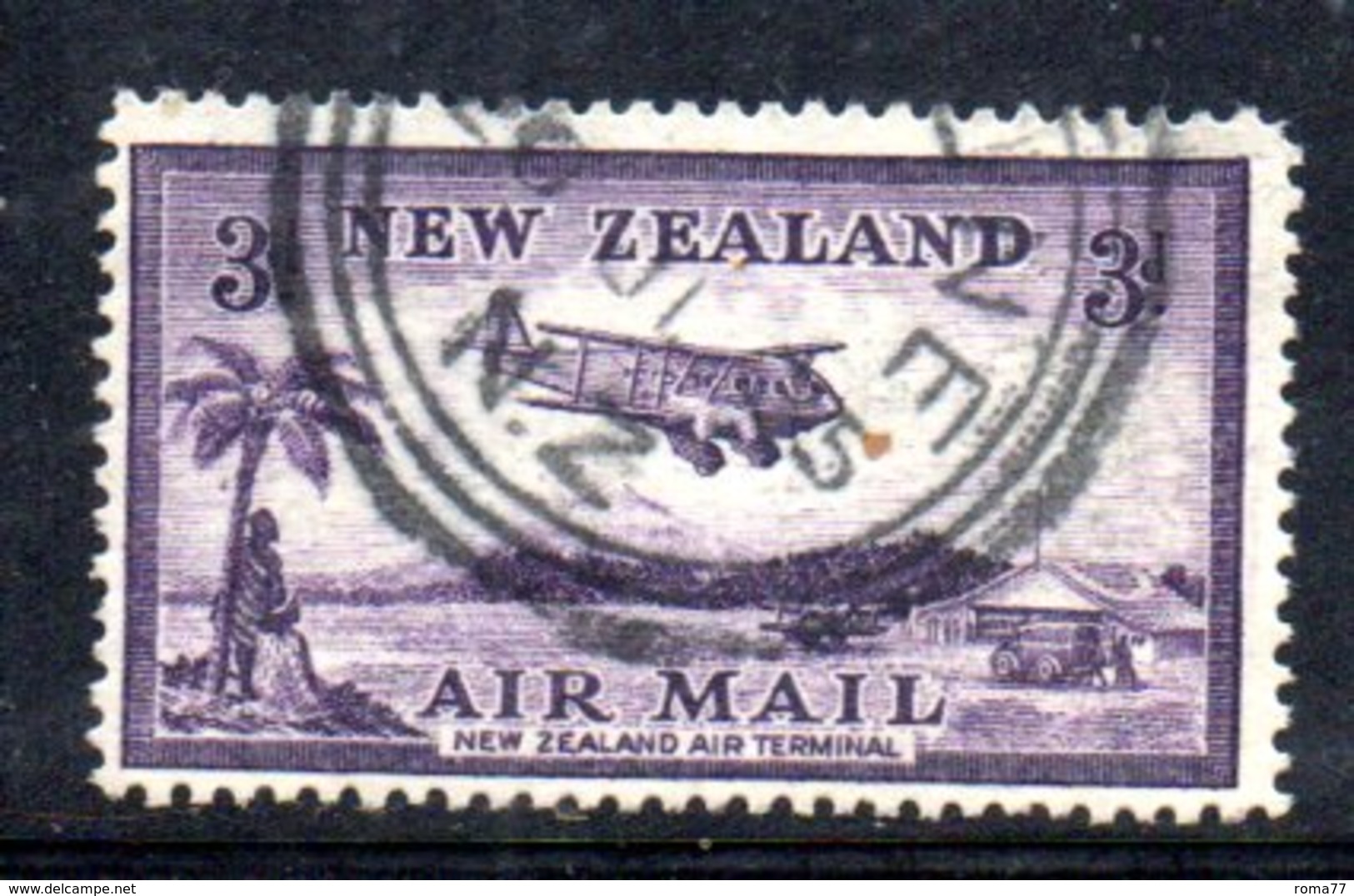 200 490 - NUOVA ZELANDA 1935 , Posta Aerea Yvert Usato N. 7 - Luftpost