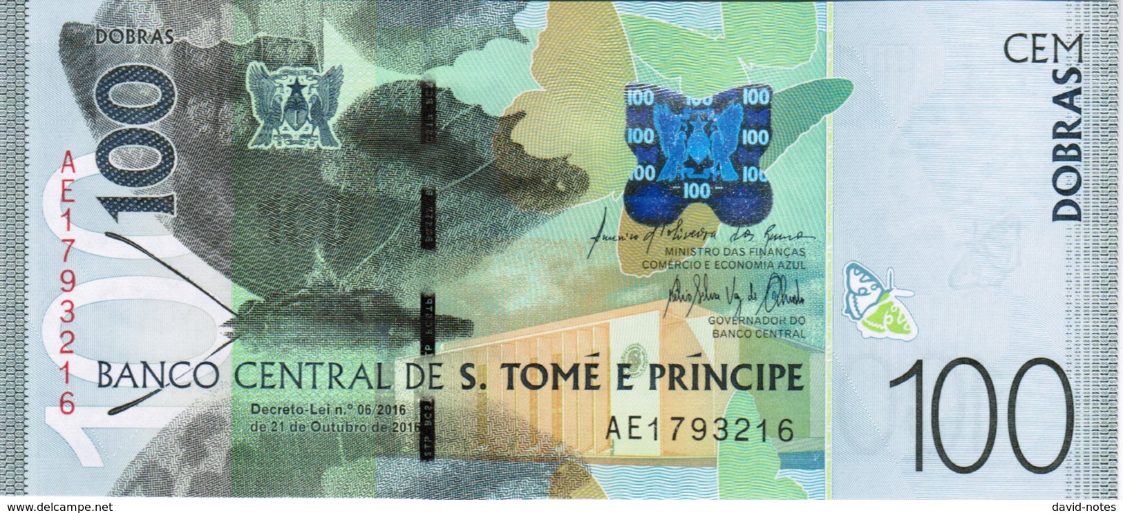 Saint Thomas & Prince - Pick New - 100 Dobras 2016 - 2018 - Unc - San Tomé E Principe