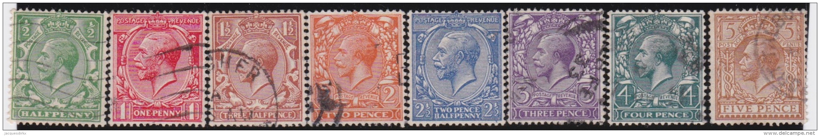 England  .     Yvert   .     159/166      .       O       .       Cancelled .   /    .   Gebruikt - Used Stamps