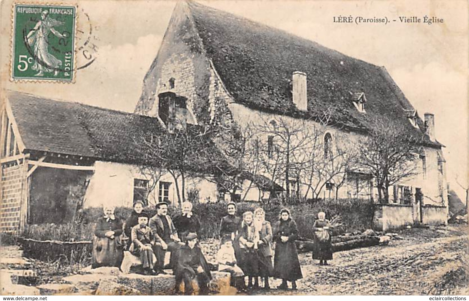 Léré         18        Vieille église       (Décollée Voir Scan) - Lere