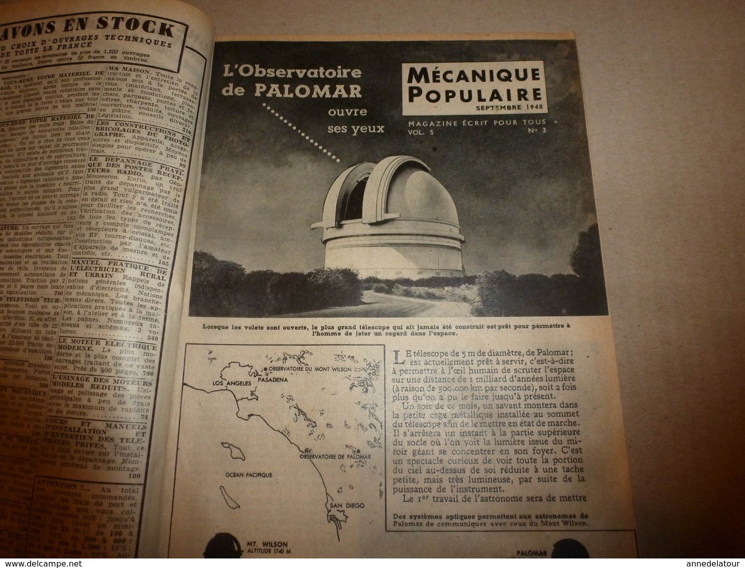 1948 MÉCANIQUE POPULAIRE:Automobile Hudson;Sauvegarde Des Forêts; L'avion CONSTITUTION;Chasse Au Puma;Cruiser-moteur;etc - Other & Unclassified