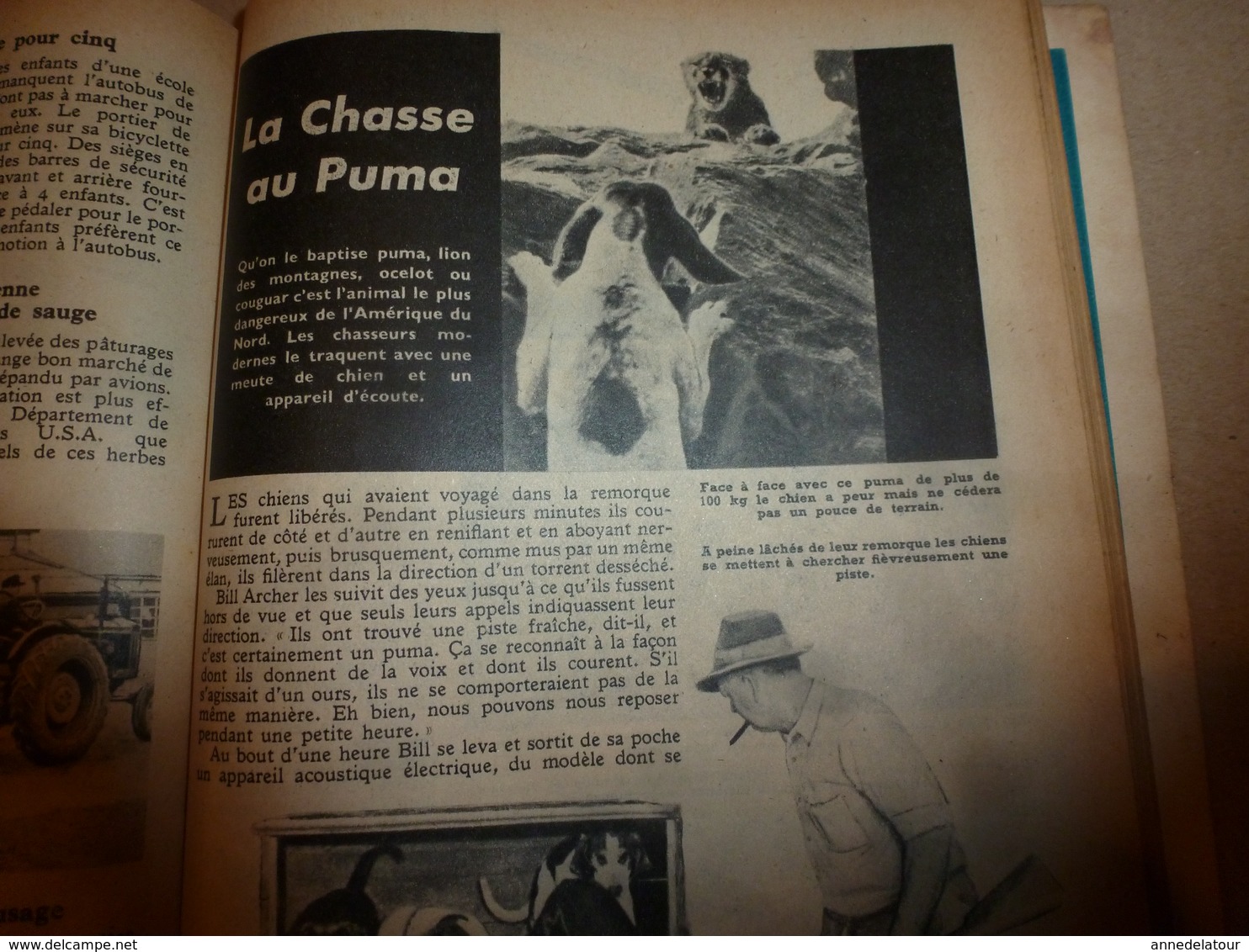 1948 MÉCANIQUE POPULAIRE:Automobile Hudson;Sauvegarde des forêts; L'avion CONSTITUTION;Chasse au puma;Cruiser-moteur;etc