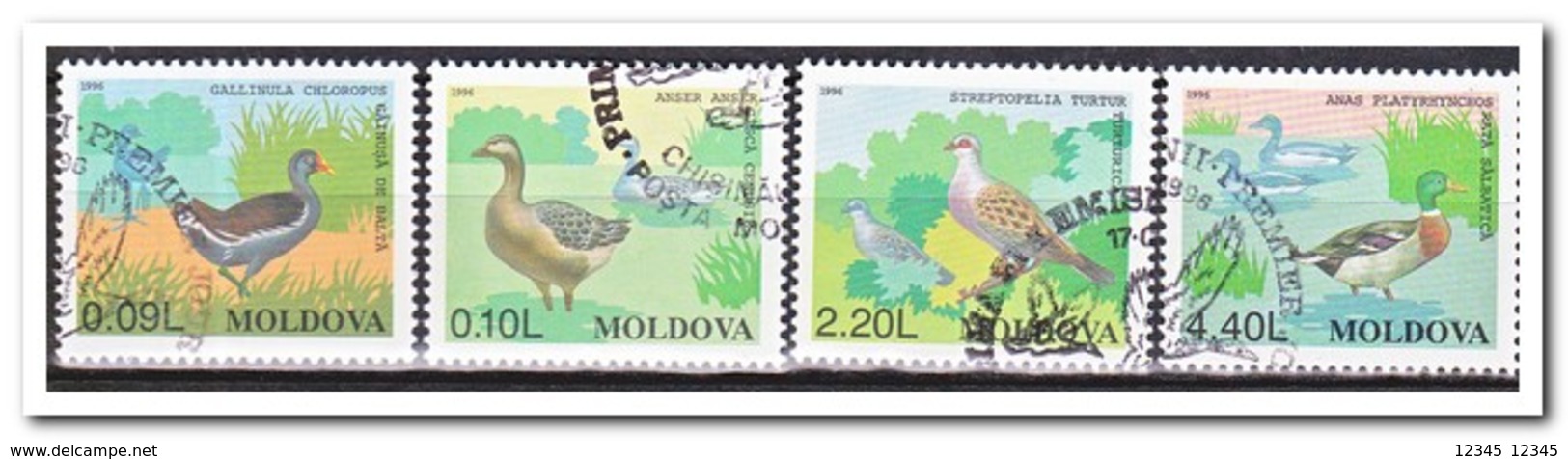 Moldavië 1996, Gestempeld USED, Birds - Moldavië