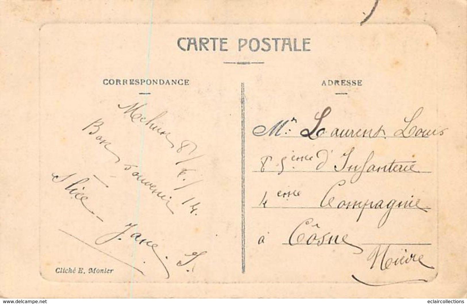 Mehun Sur Yèvre          18         Rosière: 1914 Irénée Dessiaume        (voir Scan) - Mehun-sur-Yèvre