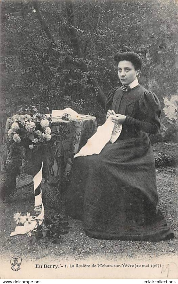 Mehun Sur Yèvre          18     Adeline Blanchet     Rosière: 1907.1        (voir Scan) - Mehun-sur-Yèvre