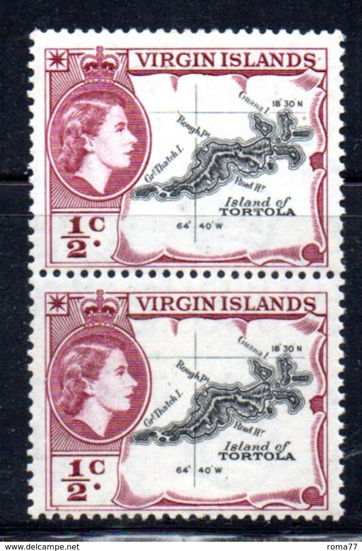 354  490 - VIRGIN ISLANDS 1956 , Yvert N. 113  ***  Coppia - British Virgin Islands