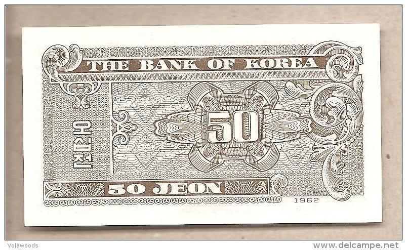 Corea Del Sud - Banconota Non Circolata FDS Da 50 Jeon P-29a - 1962 - Corea Del Sud