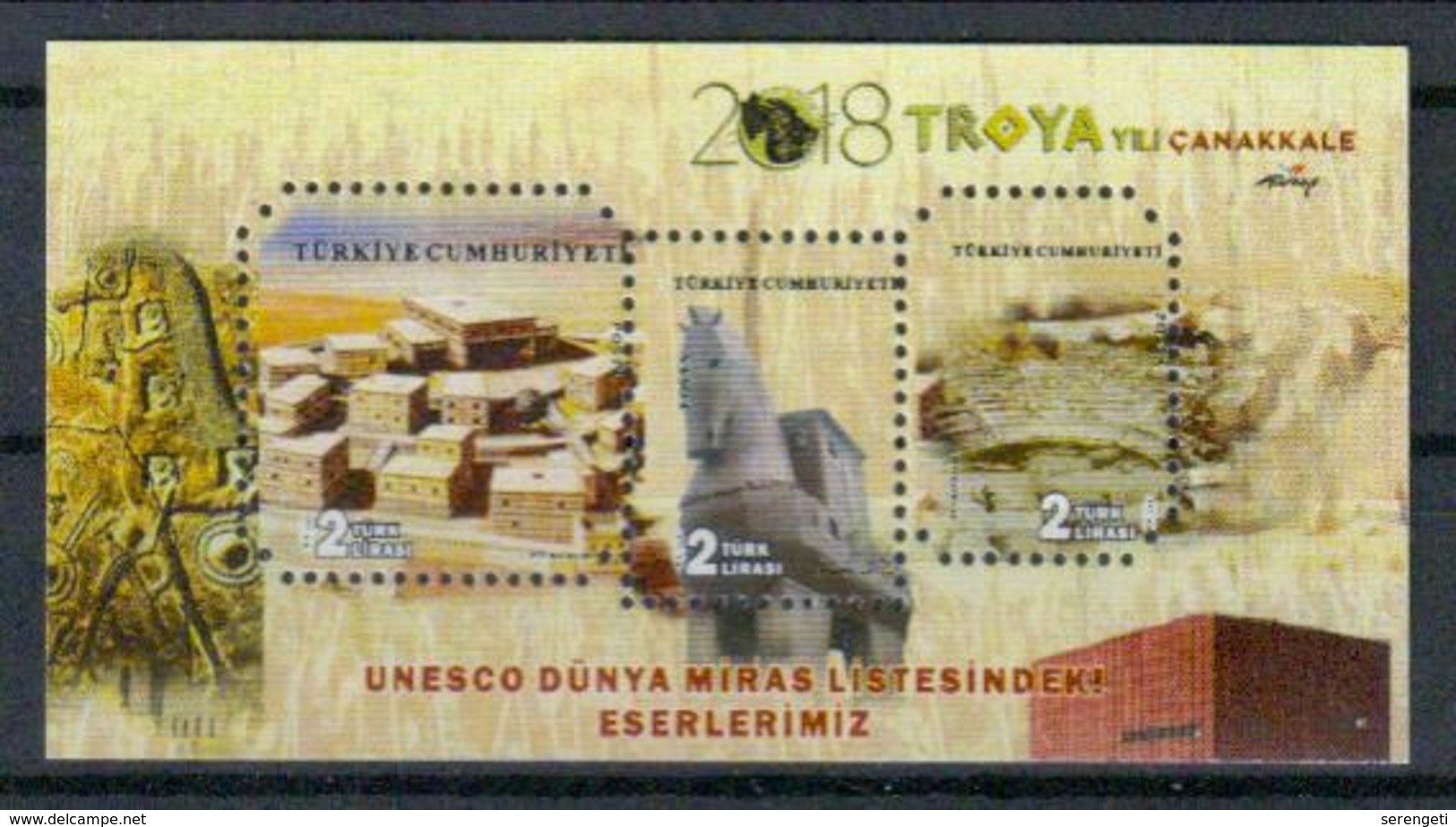 Türkei Block 'UNESCO-Welterbe Troja' / Turkey 'UNESCO World Heritage Troya' **/MNH 2018 - Archäologie