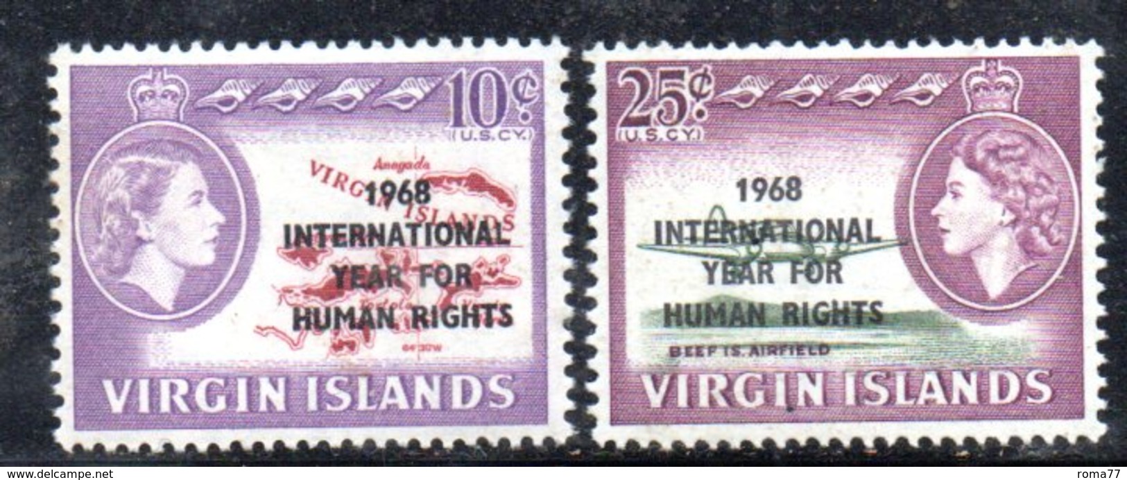 888  490 - VIRGIN ISLANDS 1968 , Yvert N. 188/189  *** - British Virgin Islands